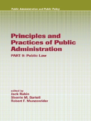 cover image of Principles and Practices of Public Administration PART 9: Public Law